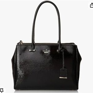 KATE SPADE Cedar Street Patent Small Reena Tote Black Shoulder Bag, Handbag